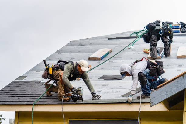 Professional Gutter Installation technician working in Elmer, NJ
